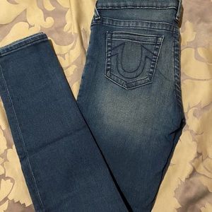 Kids14/womens7 true religion skinny jeans